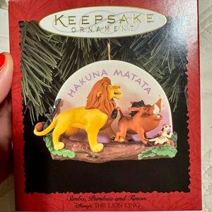NWT Hallmark Keepsake The Lion King Ornament - Simba, Pumbaa, and Timon
